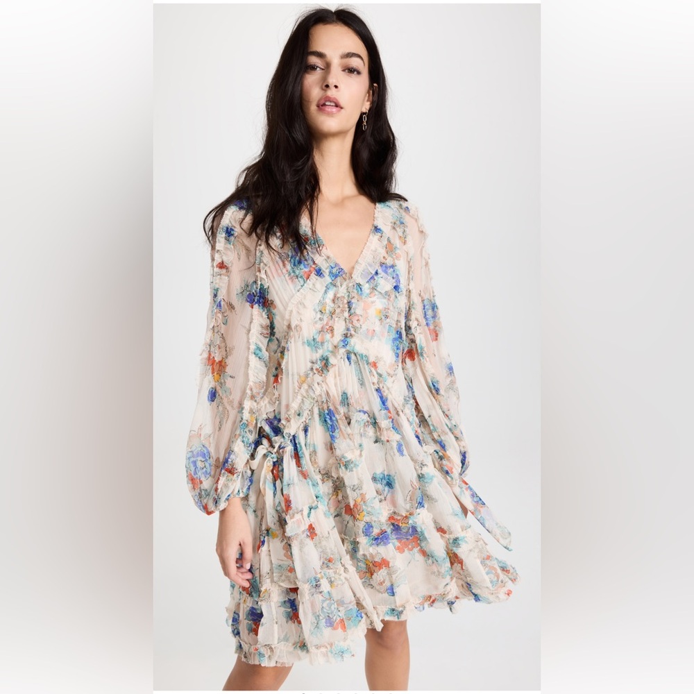 ZIMMERMANN clover Frill billow mini dress NWT